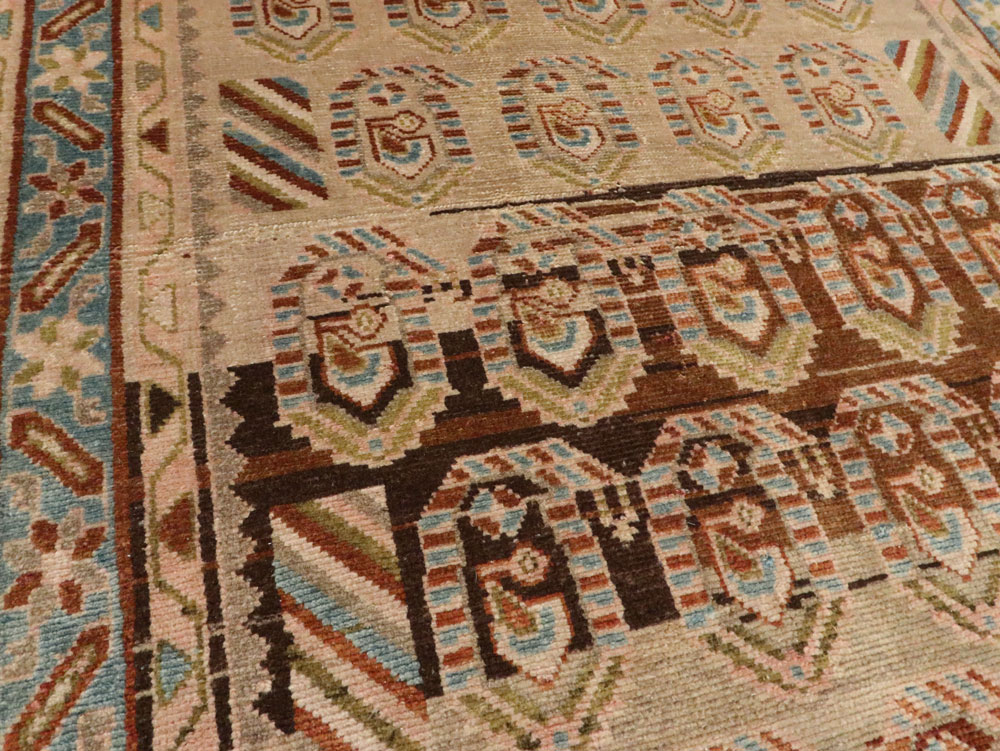 Vintage Persian Malayer Wide Gallery Runner, No.21995 - Gsblank