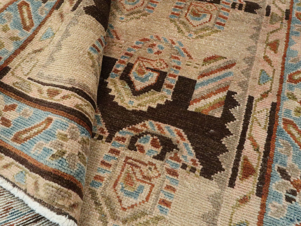 Vintage Persian Malayer Wide Gallery Runner, No.21995 - Gsblank