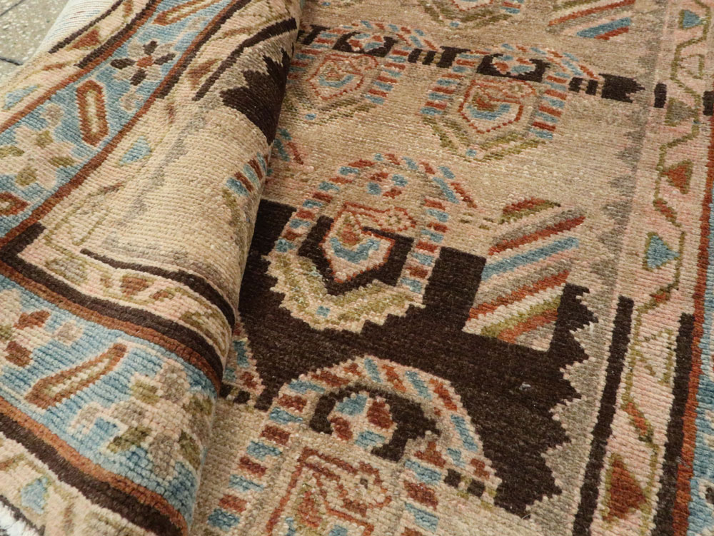 Vintage Persian Malayer Wide Gallery Runner, No.21995 - Gsblank
