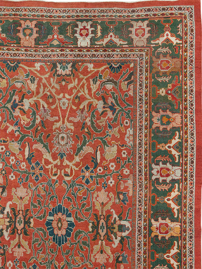 Antique Persian Mahal Oversize Carpet, No.22034 - Gsblank