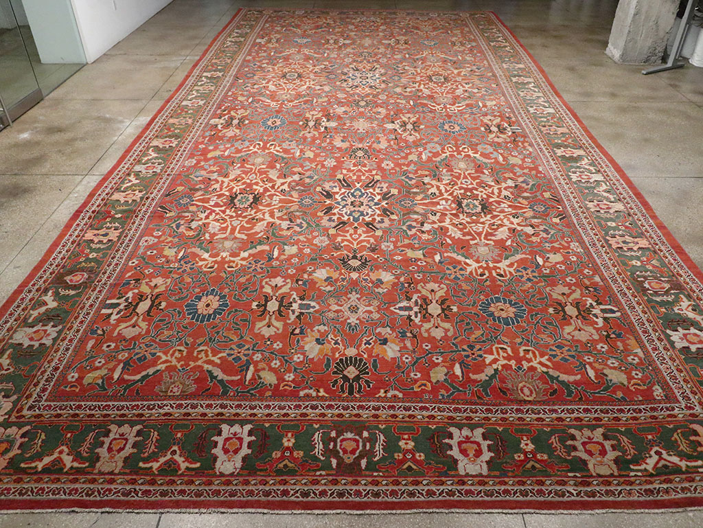 Antique Persian Mahal Oversize Carpet, No.22034 - Gsblank