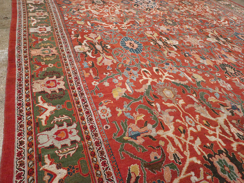 Antique Persian Mahal Oversize Carpet, No.22034 - Gsblank