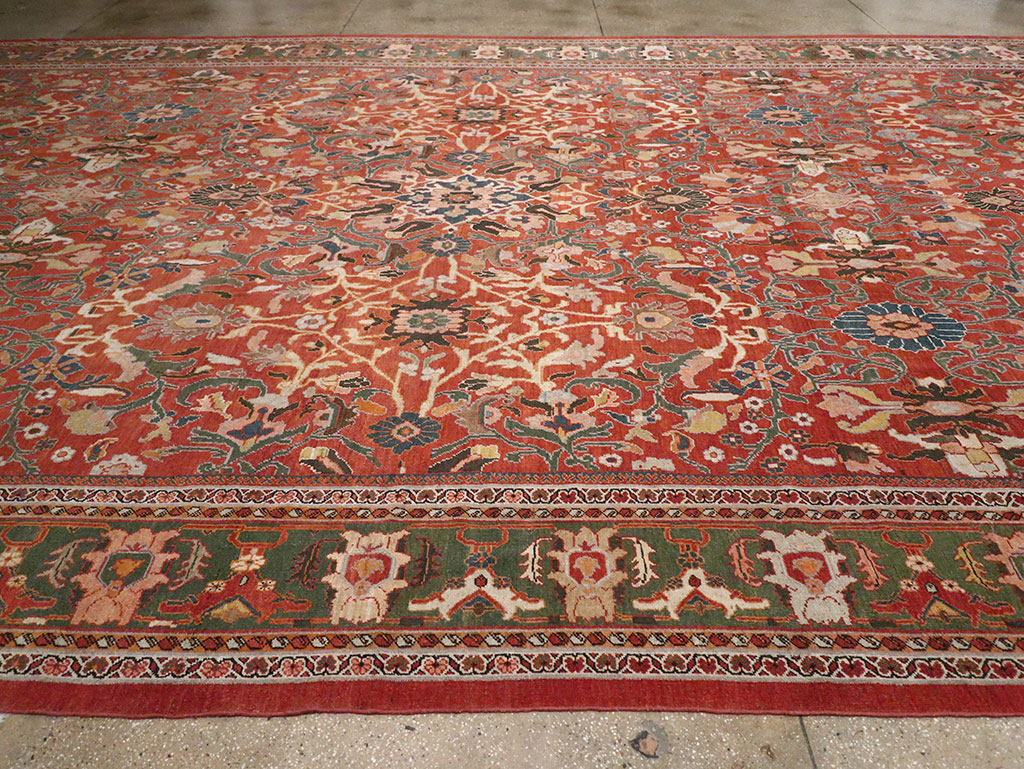 Antique Persian Mahal Oversize Carpet, No.22034 - Gsblank