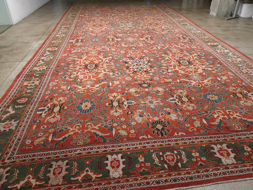 Antique Persian Mahal Oversize Carpet, No.22034 - Gsblank