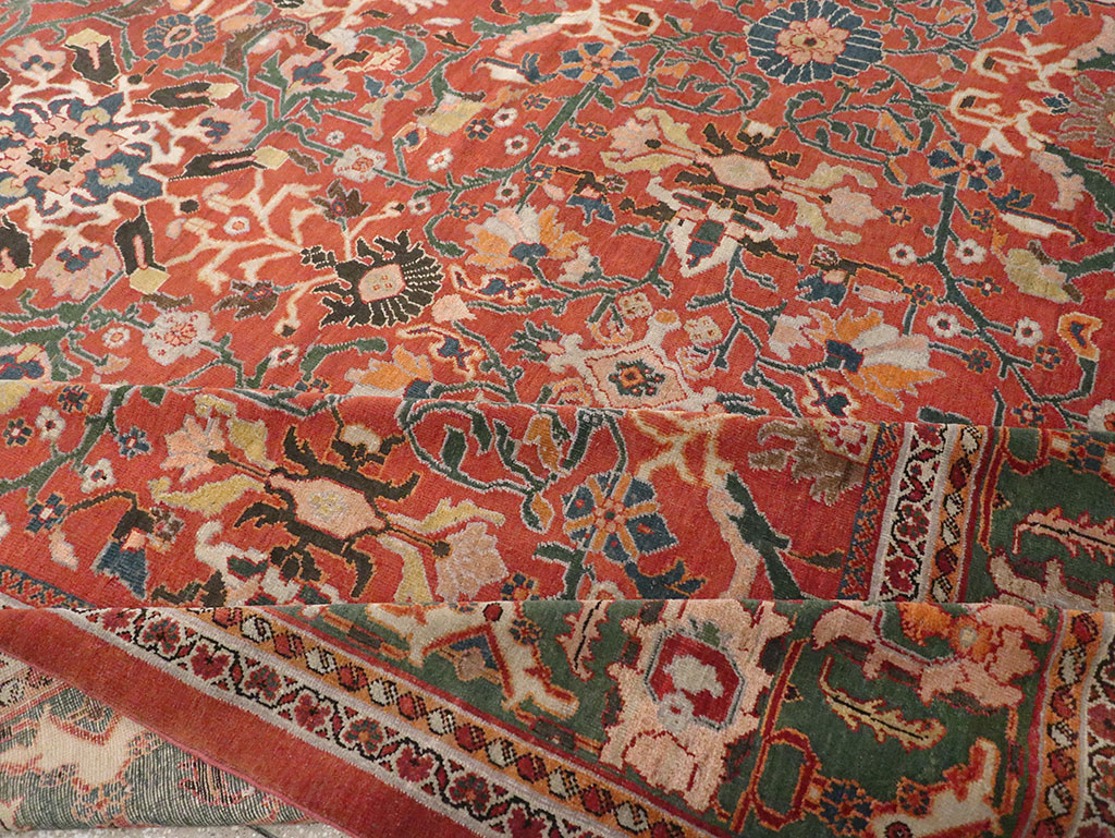 Antique Persian Mahal Oversize Carpet, No.22034 - Gsblank