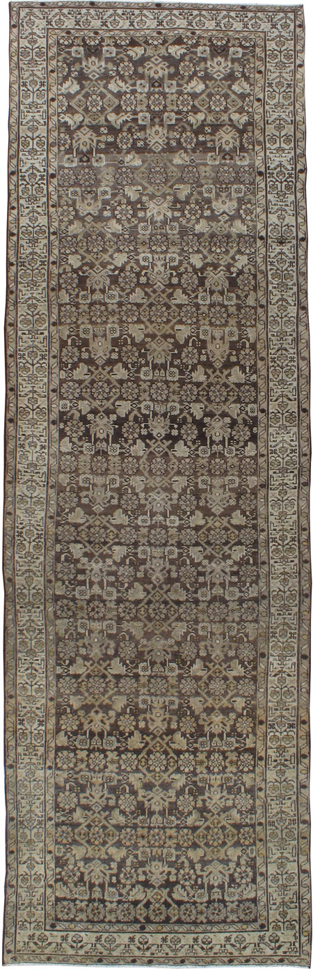 Vintage Persian Malayer Wide Gallery Runner, No.22036 - Gsblank
