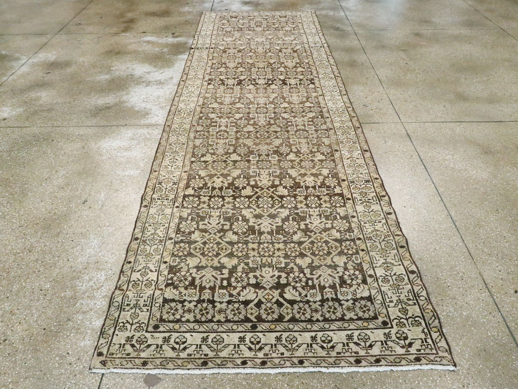 Vintage Persian Malayer Wide Gallery Runner, No.22036 - Gsblank