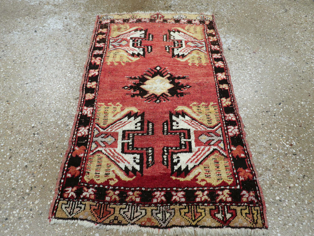 Vintage Turkish Oushak Rug, No.22039 - Gsblank