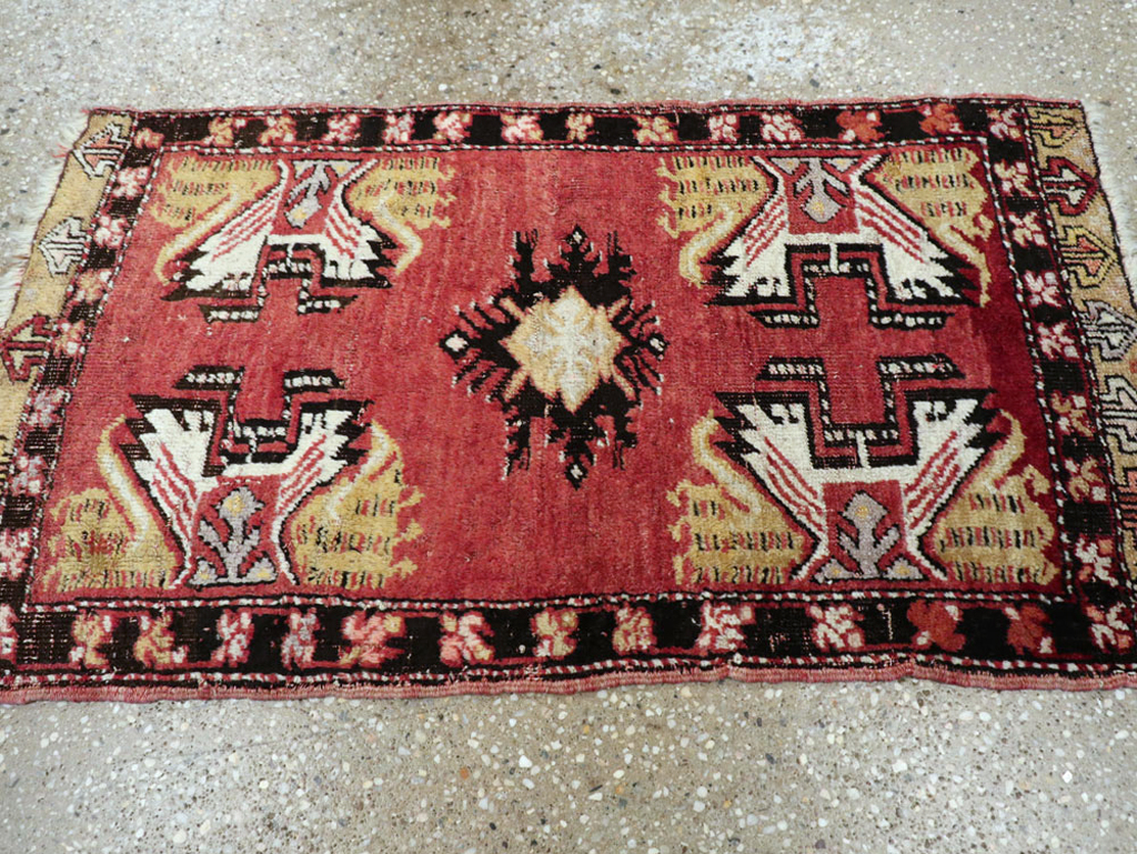 Vintage Turkish Oushak Rug, No.22039 - Gsblank
