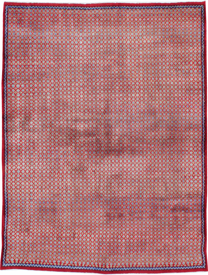 Vintage Persian Kashan Modernist Rug (Pair: 1 of 2), No.22048 - Gsblank