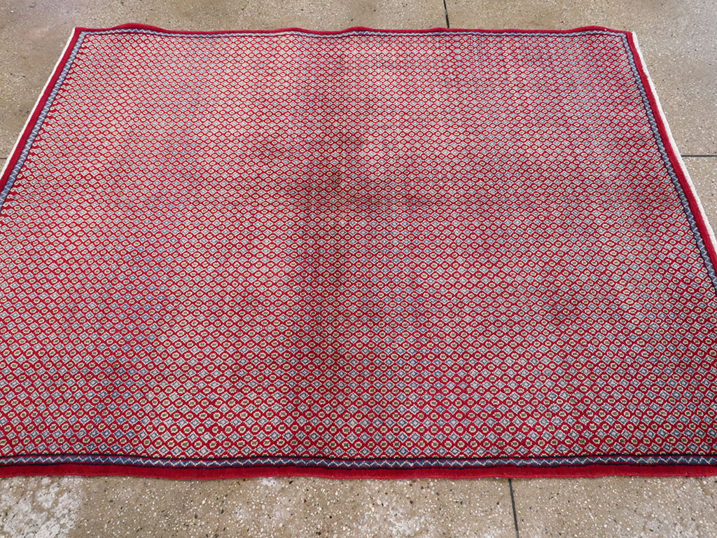 Vintage Persian Kashan Modernist Rug (Pair: 1 of 2), No.22048 - Gsblank