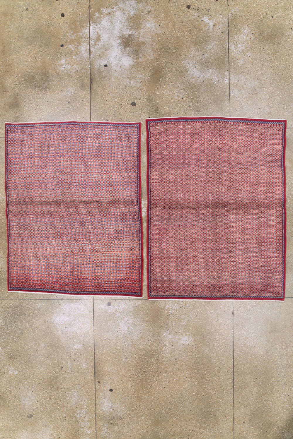 Vintage Persian Kashan Modernist Rug (Pair: 1 of 2), No.22048 - Gsblank