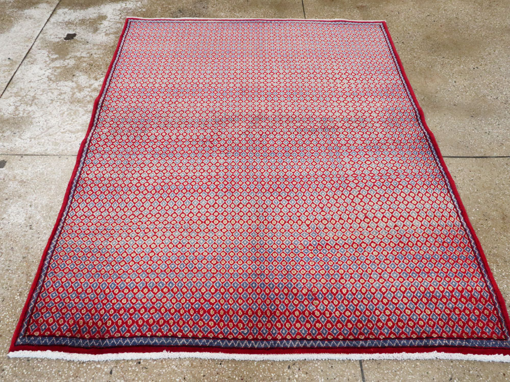 Vintage Persian Kashan Modernist Rug (Pair: 2 of 2), No.22049 - Gsblank