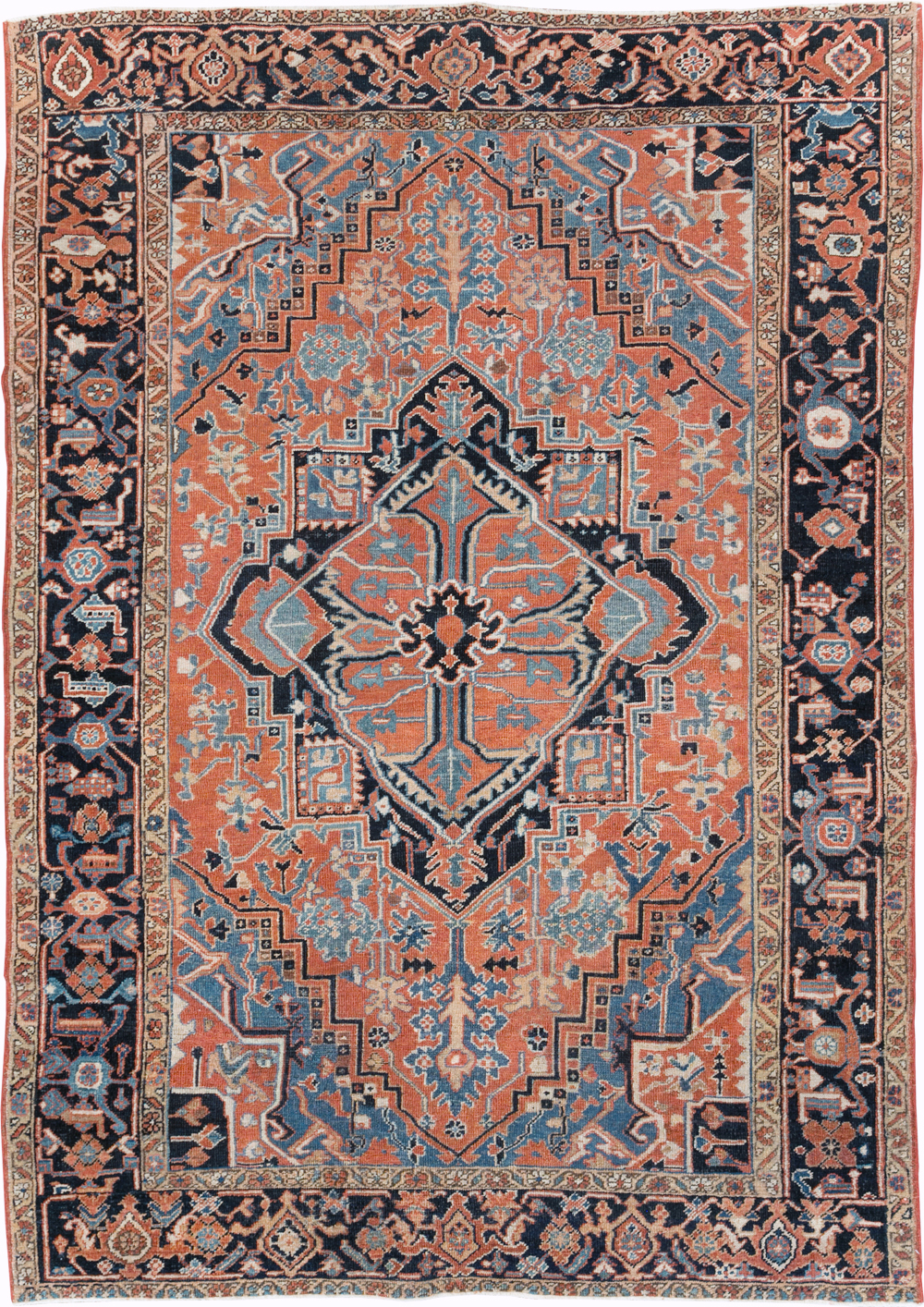Antique Persian Heriz Carpet, No.22062 - Gsblank