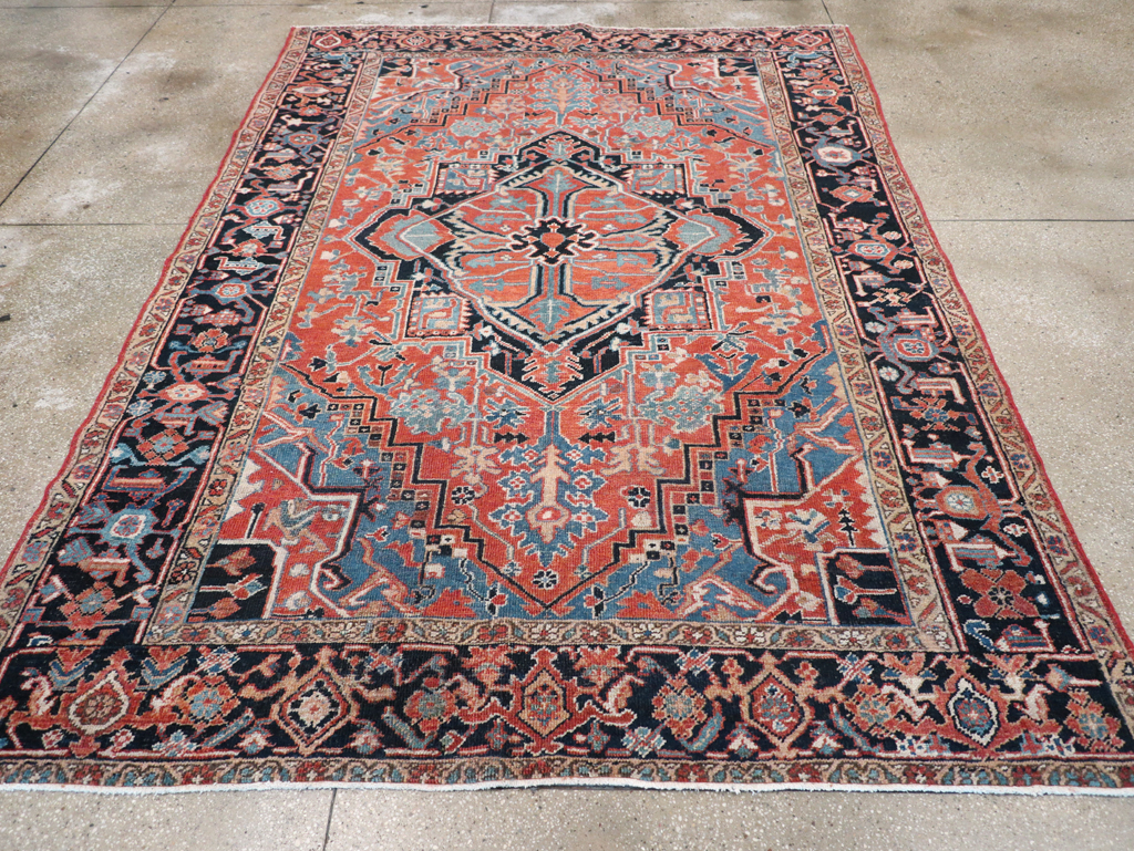 Antique Persian Heriz Carpet, No.22062 - Gsblank