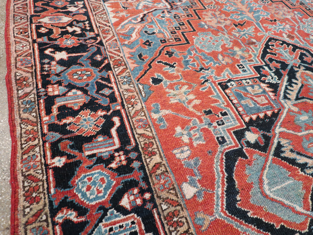 Antique Persian Heriz Carpet, No.22062 - Gsblank