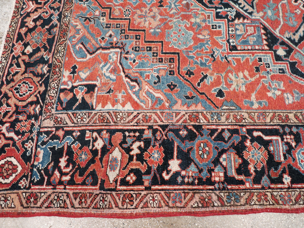 Antique Persian Heriz Carpet, No.22062 - Gsblank