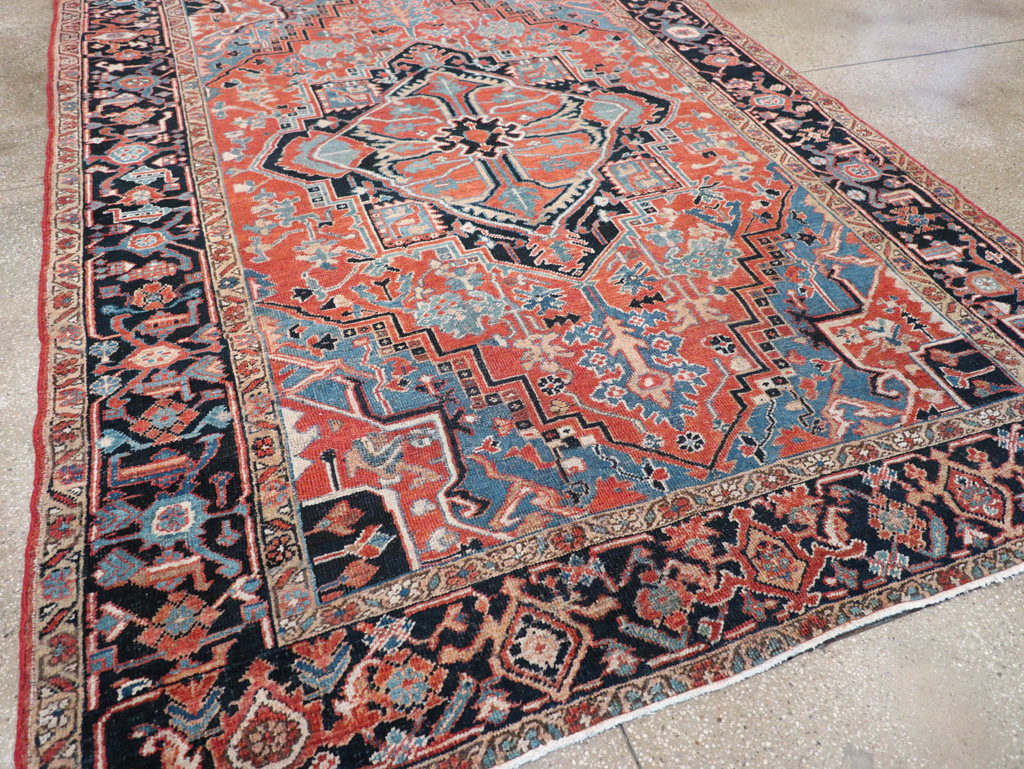 Antique Persian Heriz Carpet, No.22062 - Gsblank