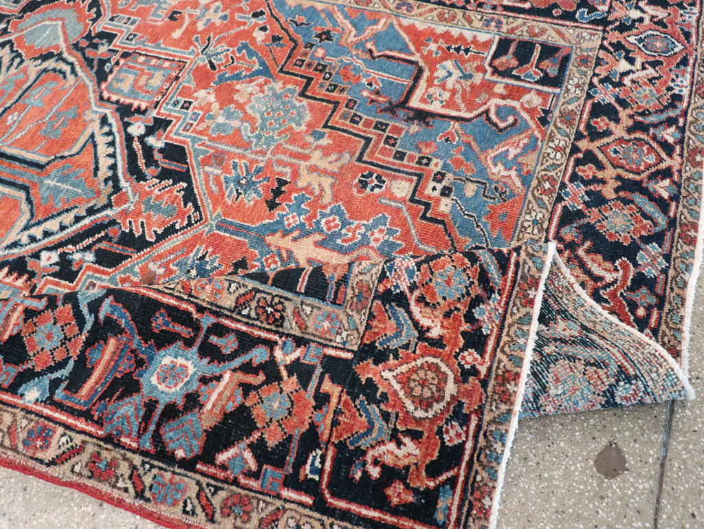 Antique Persian Heriz Carpet, No.22062 - Gsblank