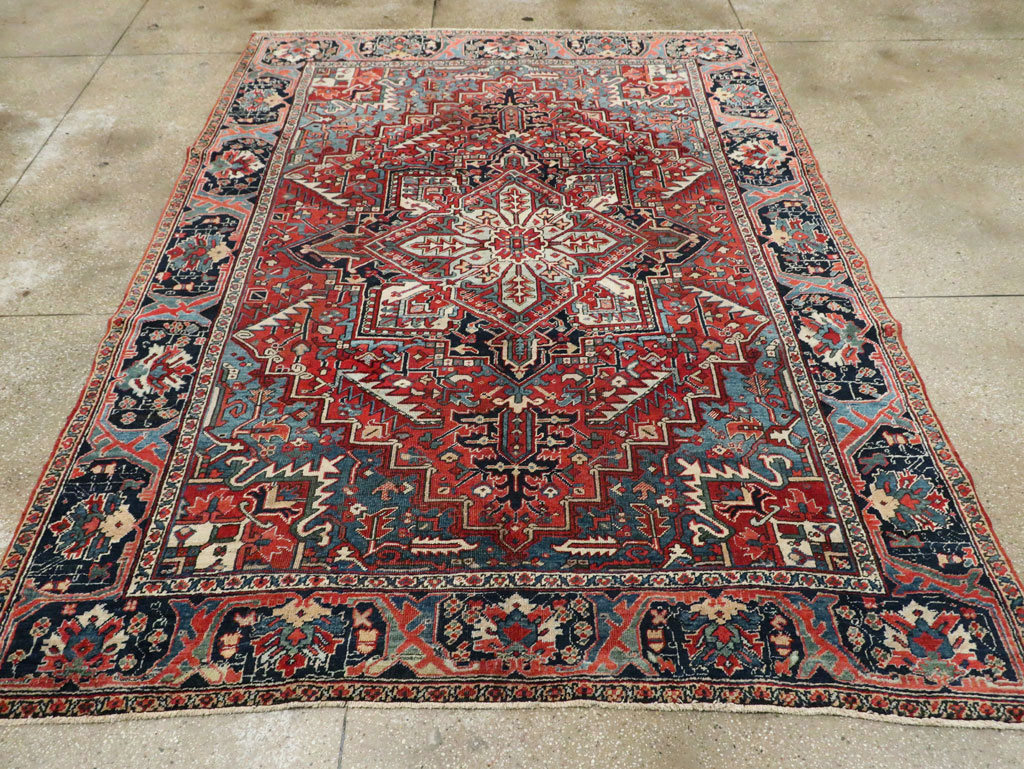 Antique Persian Heriz Carpet, No.22067 - Gsblank