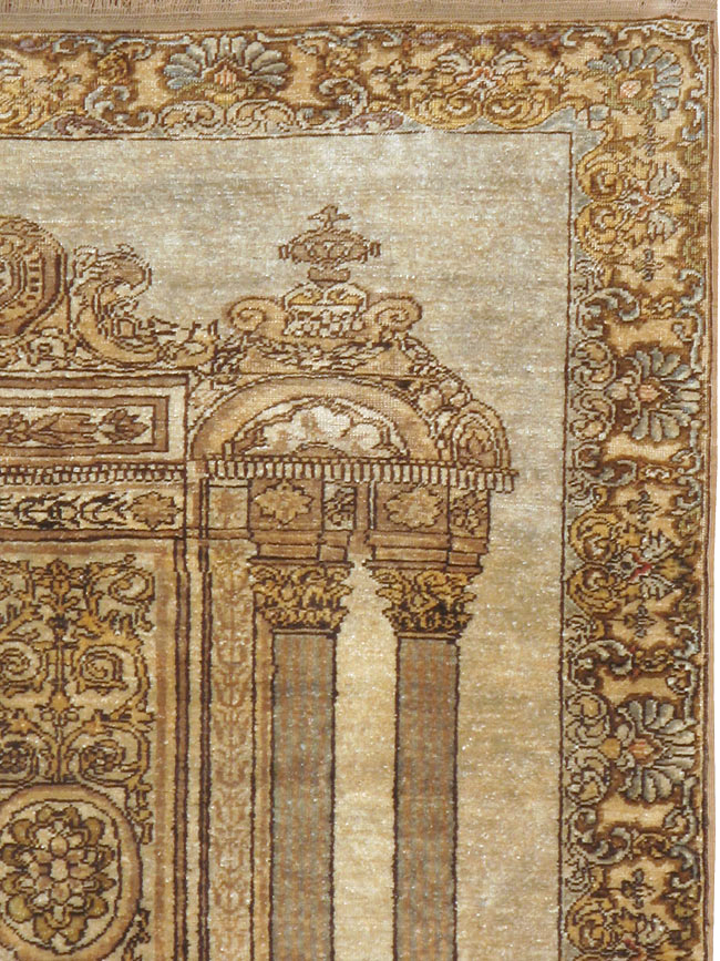 Antique Turkish Kayseri Pictorial Rug, No.22074 - Gsblank