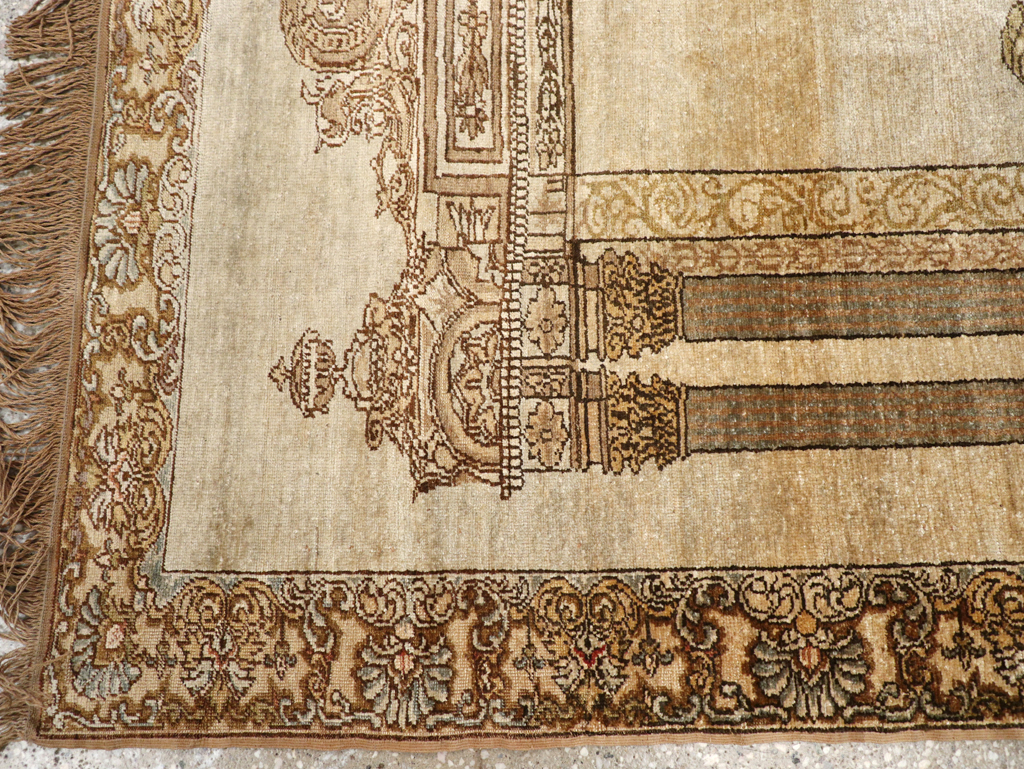 Antique Turkish Kayseri Pictorial Rug, No.22074 - Gsblank