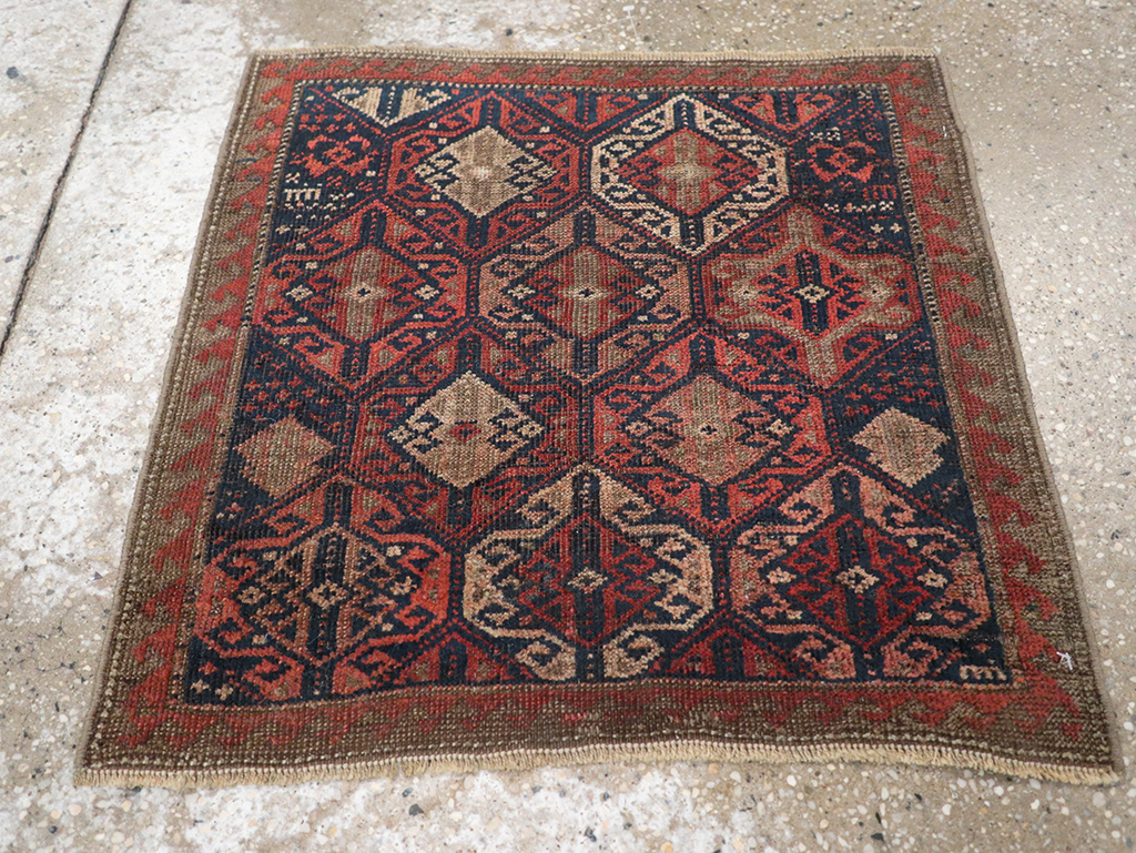 Antique Persian Baluch Throw Rug, No.22078 - Gsblank