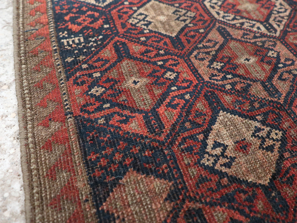 Antique Persian Baluch Throw Rug, No.22078 - Gsblank