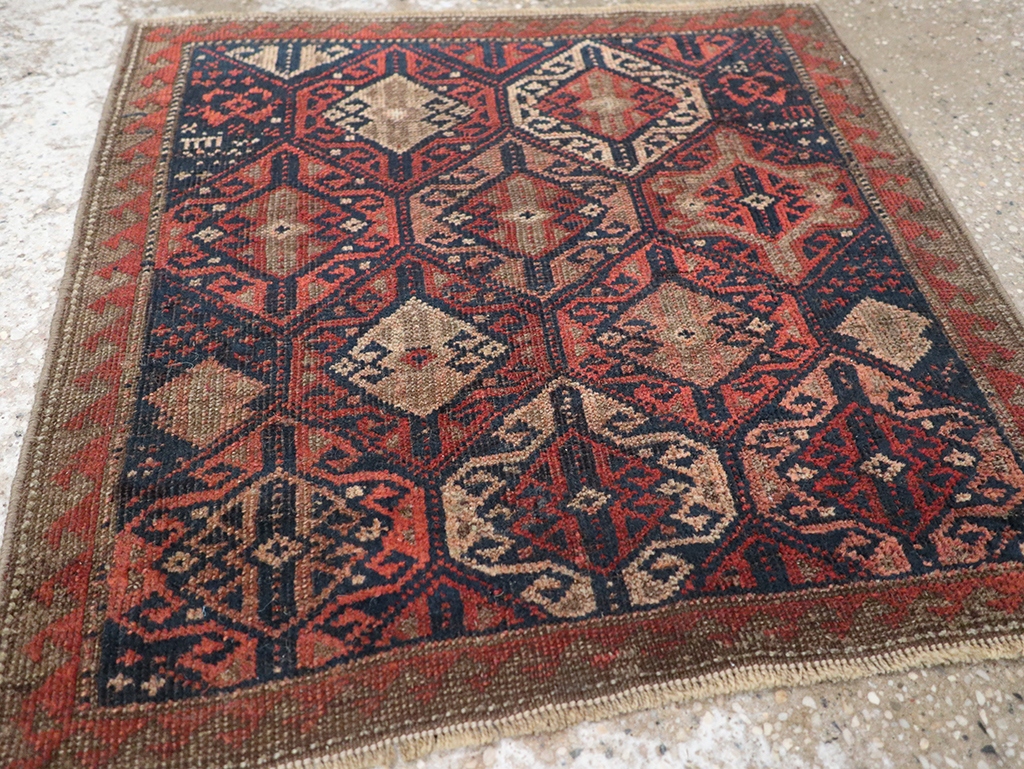 Antique Persian Baluch Throw Rug, No.22078 - Gsblank