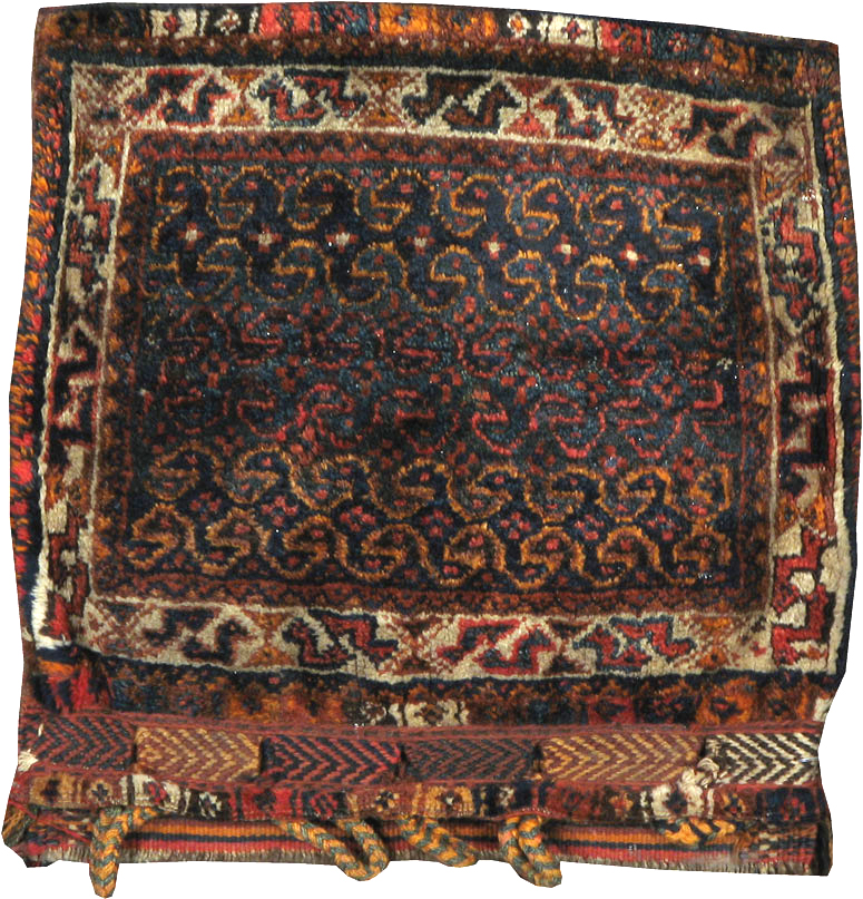Antique Persian Kurdish Bag Face Rug, No.22079 - Gsblank