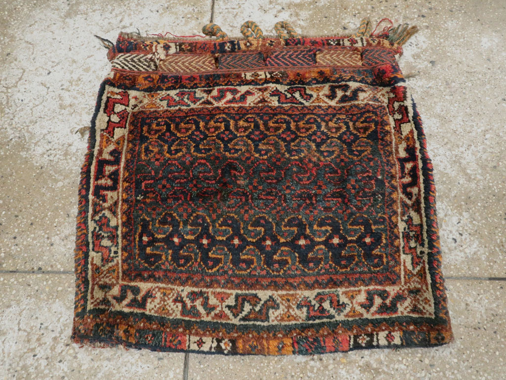 Antique Persian Kurdish Bag Face Rug, No.22079 - Gsblank