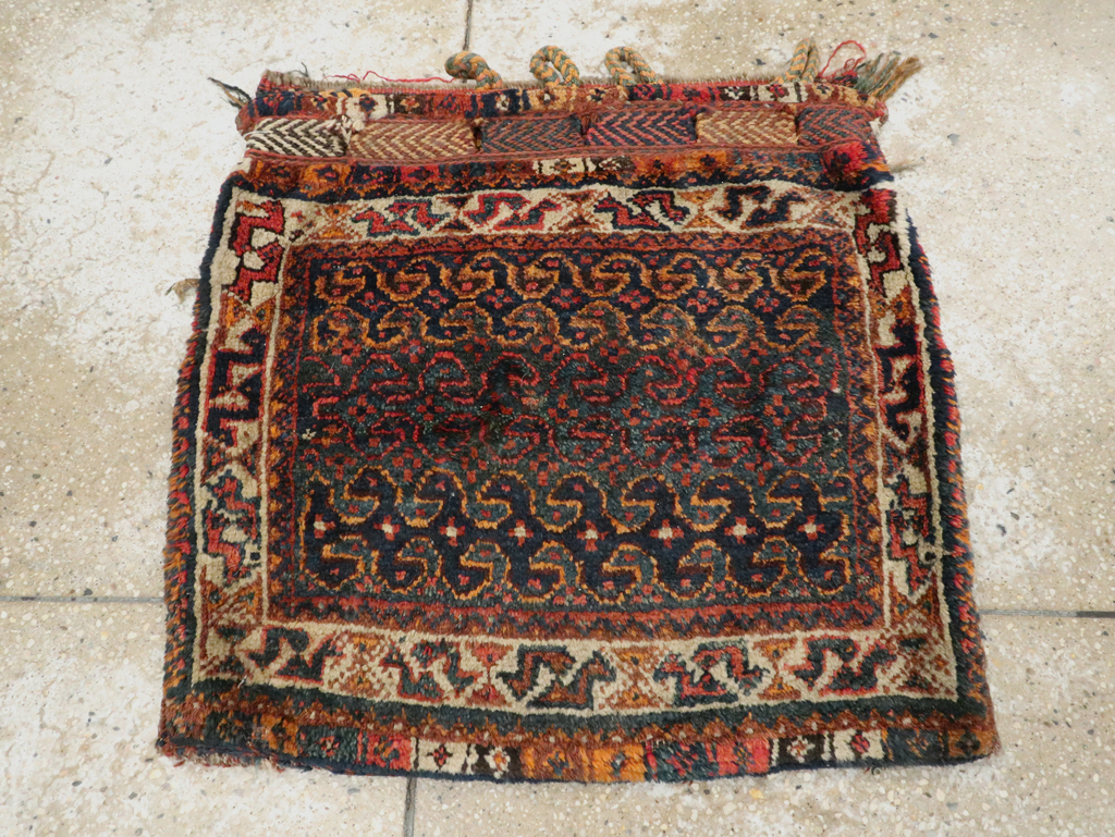 Antique Persian Kurdish Bag Face Rug, No.22079 - Gsblank