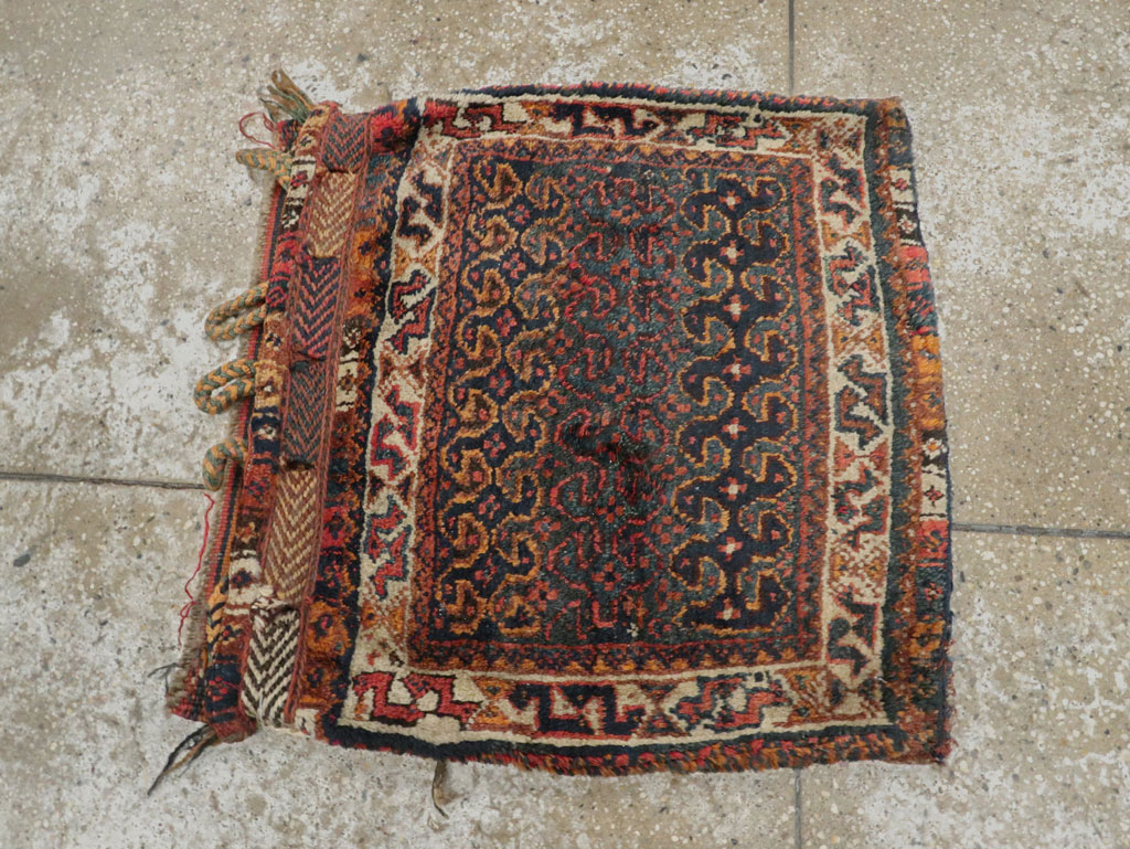 Antique Persian Kurdish Bag Face Rug, No.22079 - Gsblank