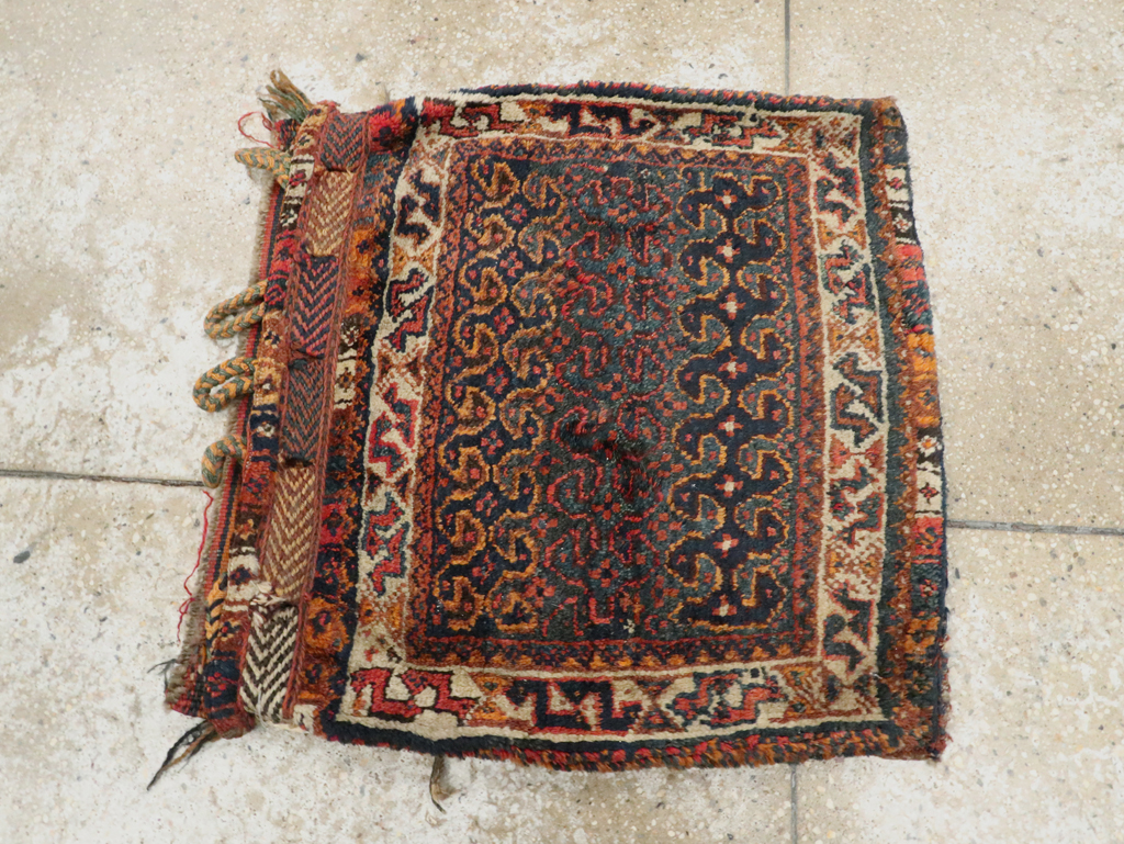 Antique Persian Kurdish Bag Face Rug, No.22079 - Gsblank
