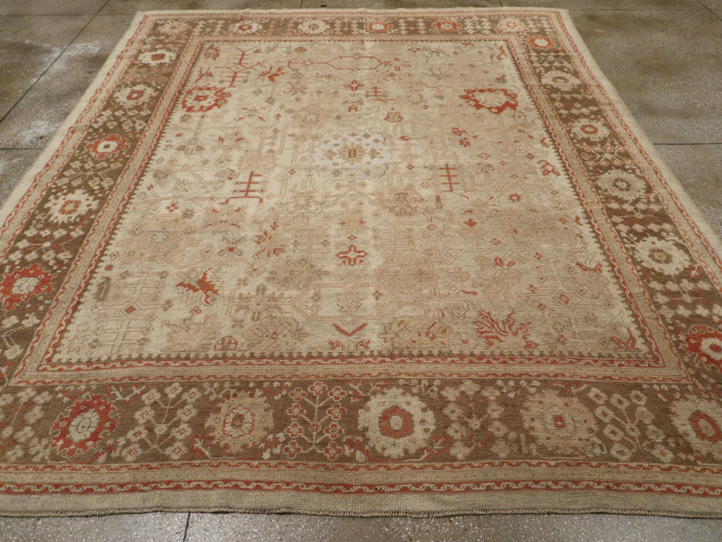 Antique Turkish Oushak Room Size Carpet, No.22086 - Gsblank