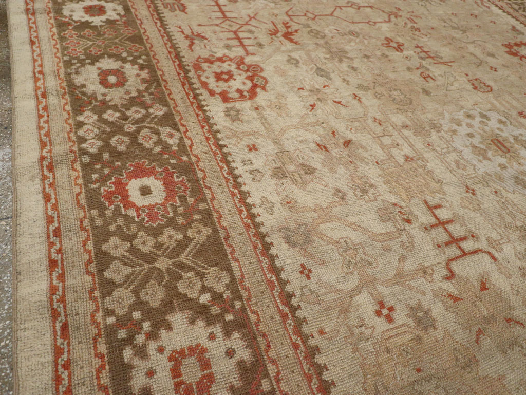 Antique Turkish Oushak Room Size Carpet, No.22086 - Gsblank