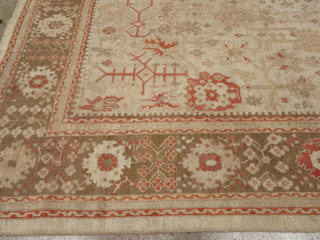 Antique Turkish Oushak Room Size Carpet, No.22086 - Gsblank