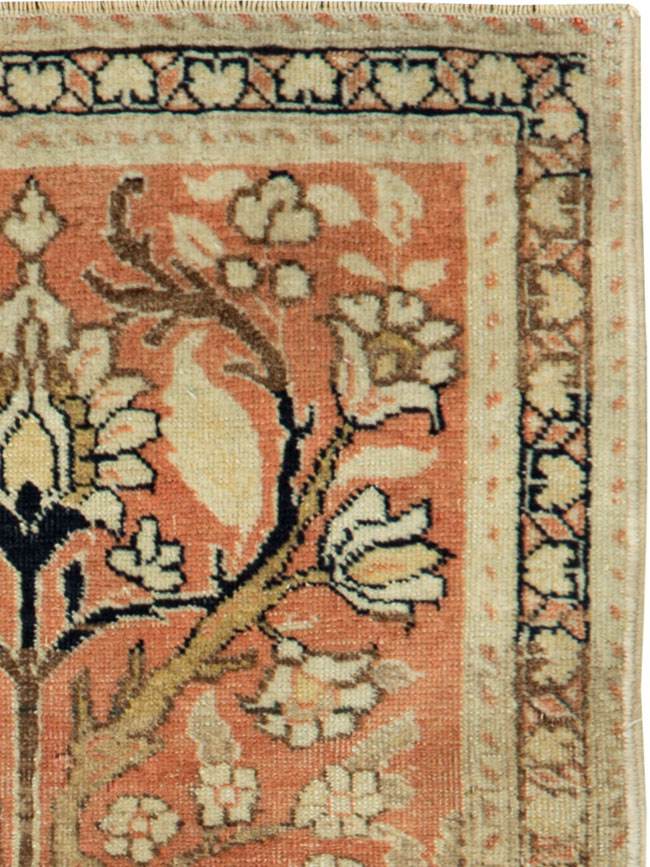 Antique Persian Tabriz Hagi Jalili Throw Rug, No.22096 - Gsblank