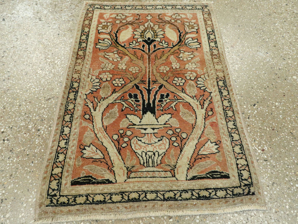 Antique Persian Tabriz Hagi Jalili Throw Rug, No.22096 - Gsblank