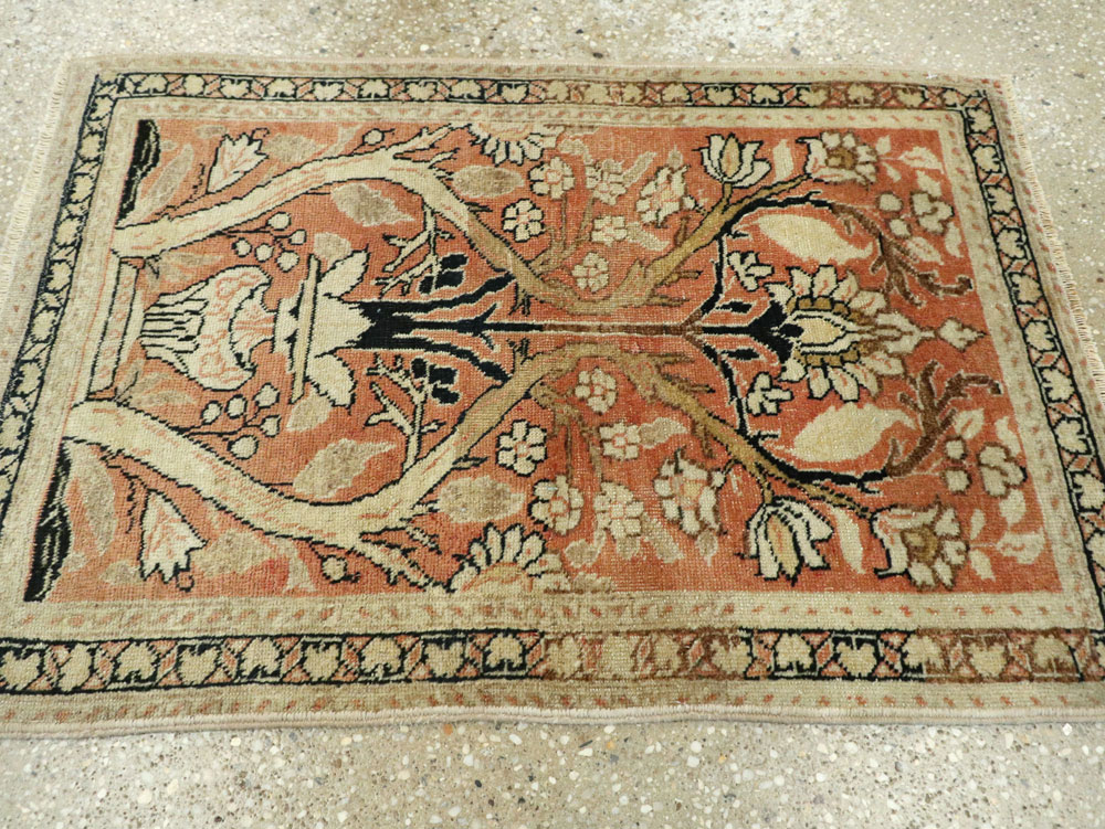 Antique Persian Tabriz Hagi Jalili Throw Rug, No.22096 - Gsblank