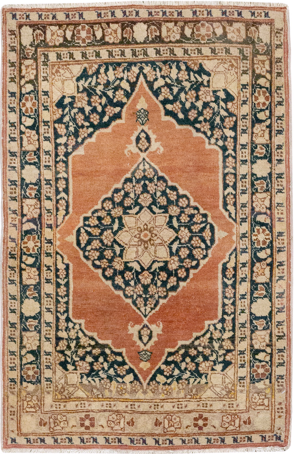 Antique Persian Tabriz Throw Rug, No.22097 - Gsblank