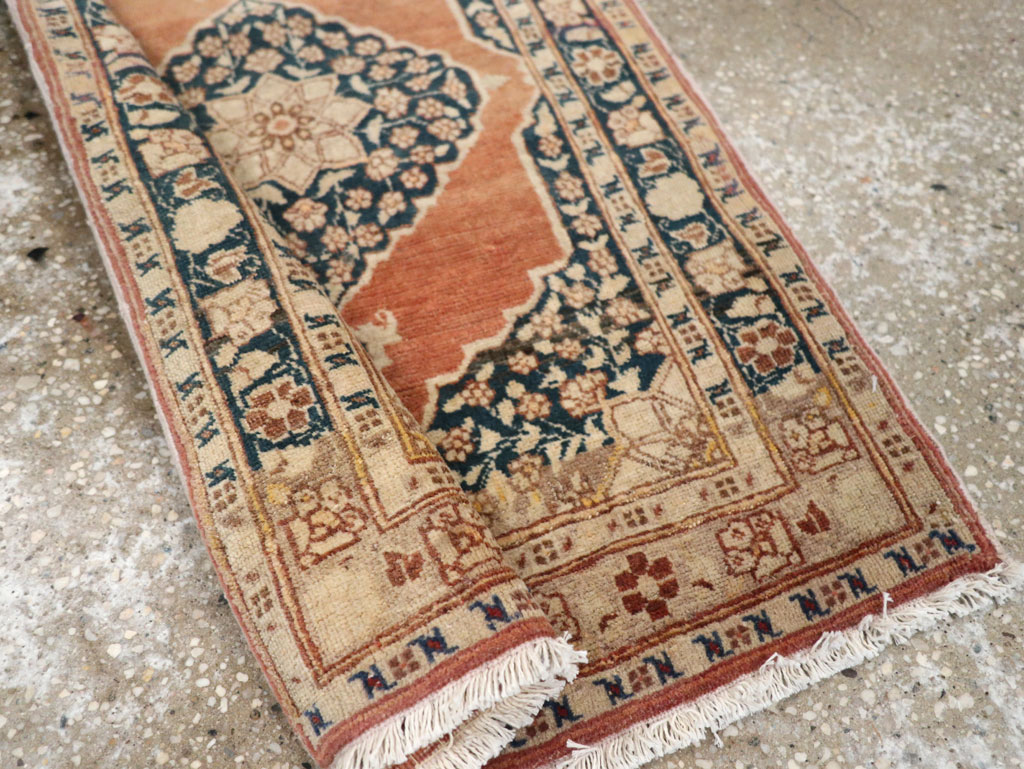 Antique Persian Tabriz Throw Rug, No.22097 - Gsblank