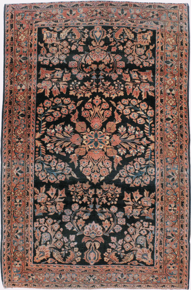 Vintage Persian Sarouk Rug, No.22161 - Gsblank
