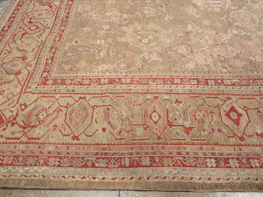 Antique Turkish Oushak Carpet, No.22167 - Gsblank