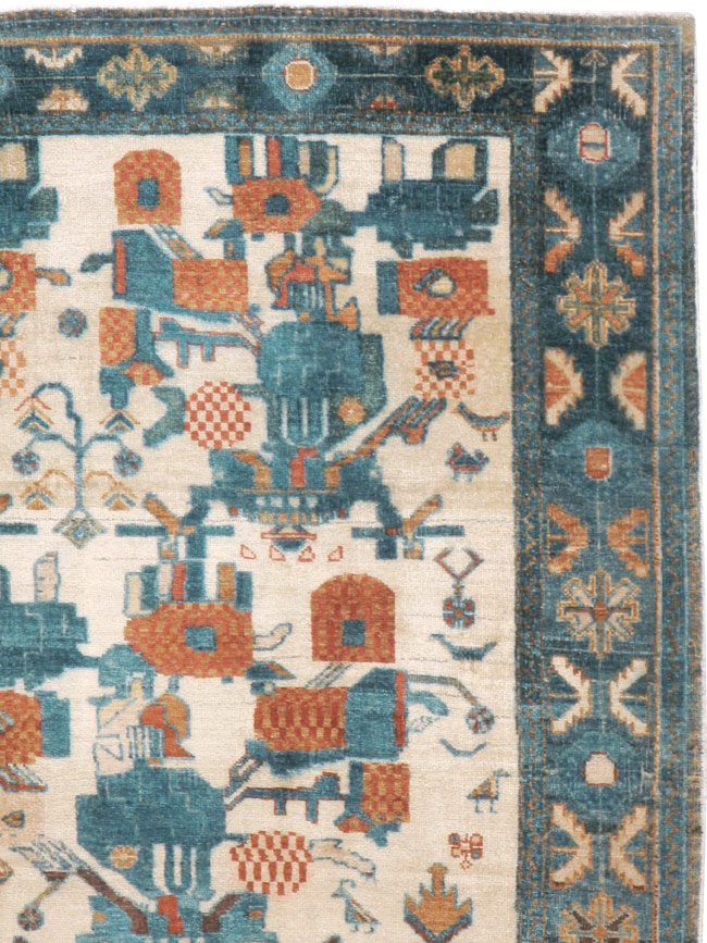 Vintage Persian Afshar Rug, No.22183 - Gsblank