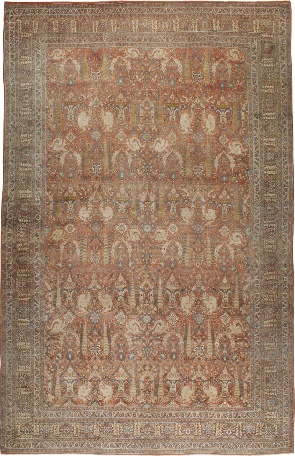 Antique Persian Tabriz Hagi Jalili Carpet, No.22278 - Gsblank