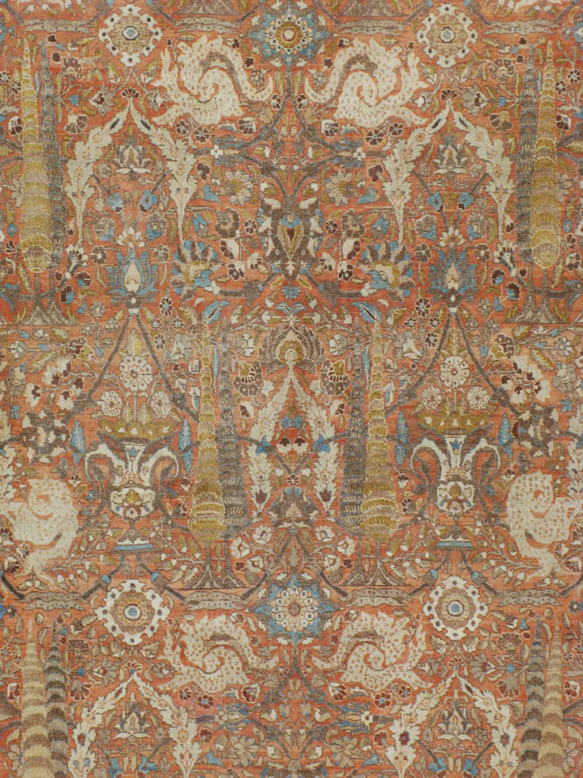 Antique Persian Tabriz Hagi Jalili Carpet, No.22278 - Gsblank
