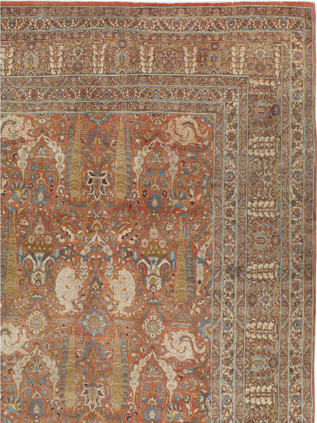 Antique Persian Tabriz Hagi Jalili Carpet, No.22278 - Gsblank