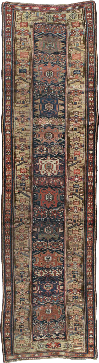 Antique Persian Kurdish Runner, No.22295 - Gsblank