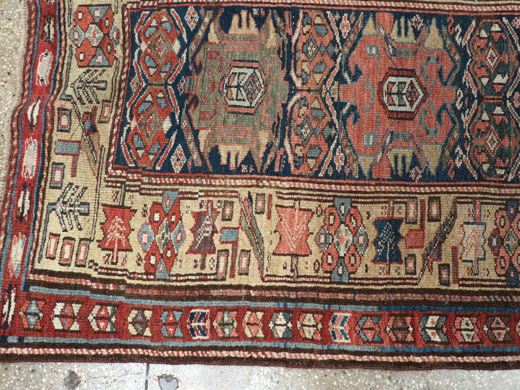 Antique Persian Kurdish Runner, No.22295 - Gsblank